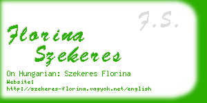 florina szekeres business card